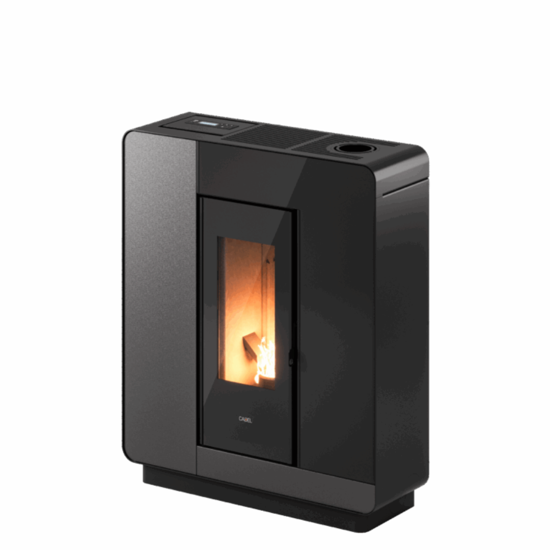 Acier titanium Poêle à granulés Elle Plus 9 Acier Titanium